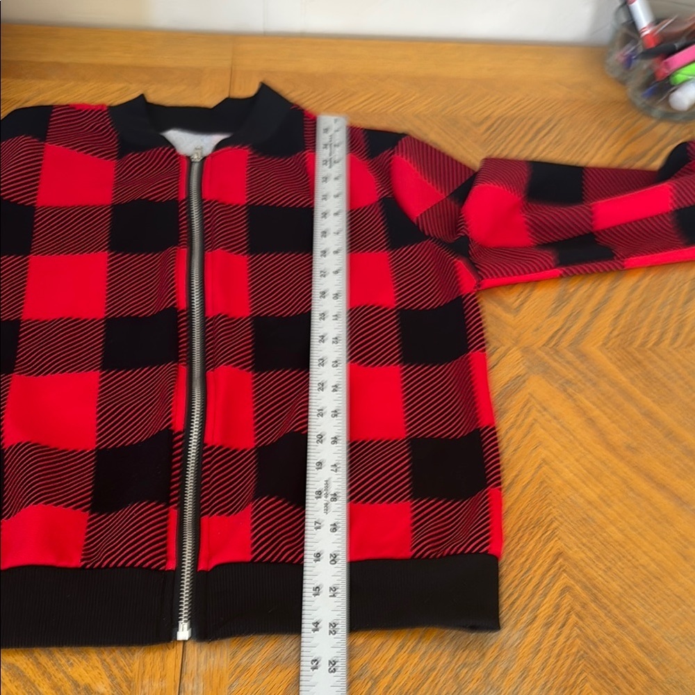 Vibrant Plaid Zip-Up Jacket - Picture 4 of 7